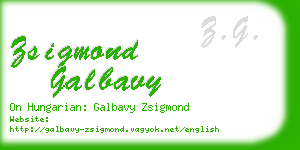 zsigmond galbavy business card